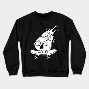 skull on skateboard Crewneck Sweatshirt